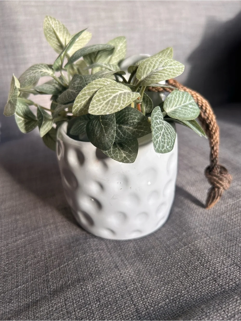 Japandi Ceramic Hanging Planter Vase Pot Holder with Rope #0530261
